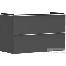   Hansgrohe XELU Q 98x49,5 cm-es 2 fiókos fali szekrény matt fehér fogantyúval,matt gyémántszürke 54032700