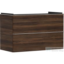   Hansgrohe XELU Q 98x49,5 cm-es 2 fiókos fali szekrény króm fogantyúval,sötét dió 54034000