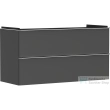   Hansgrohe XELU Q 118x49,5 cm-es 2 fiókos fali szekrény króm fogantyúval,matt gyémántszürke 54036000