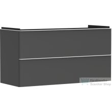   Hansgrohe XELU Q 118x49,5 cm-es 2 fiókos fali szekrény matt fehér fogantyúval,matt gyémántszürke 54036700