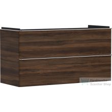   Hansgrohe XELU Q 118x49,5 cm-es 2 fiókos fali szekrény króm fogantyúval,sötét dió 54038000