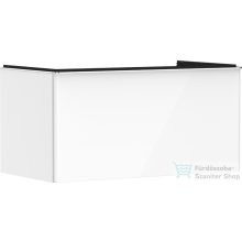   Hansgrohe XELU Q 98x57 cm-es 1 fiókos fali szekrény mosdópulthoz,króm fogantyúval,fényes fehér 54058000