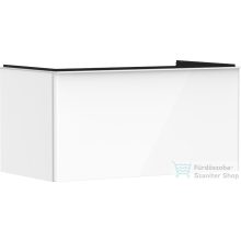   Hansgrohe XELU Q 98x57 cm-es 1 fiókos fali szekrény mosdópulthoz,matt fehér fogantyúval,fényes fehér 54058700