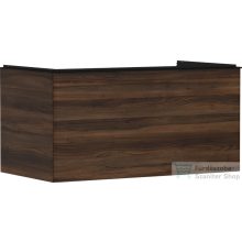   Hansgrohe XELU Q 98x57 cm-es 1 fiókos fali szekrény mosdópulthoz,matt fekete fogantyúval,sötét dió 54061670