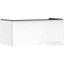   Hansgrohe XELU Q 118x57 cm-es 1 fiókos fali szekrény mosdópulthoz,króm fogantyúval,fényes fehér 54062000
