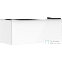   Hansgrohe XELU Q 118x57 cm-es 1 fiókos fali szekrény mosdópulthoz,matt fehér fogantyúval,fényes fehér 54062700