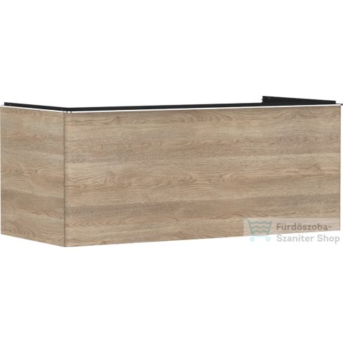 Hansgrohe XELU Q 118x57 cm-es 1 fiókos fali szekrény mosdópulthoz,króm fogantyúval,természetes tölgy 54064000