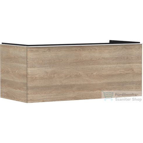 Hansgrohe XELU Q 118x57 cm-es 1 fiókos fali szekrény mosdópulthoz,matt fehér fogantyúval,természetes tölgy 54064700