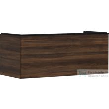   Hansgrohe XELU Q 118x57 cm-es 1 fiókos fali szekrény mosdópulthoz,matt fekete fogantyúval,sötét dió 54065670