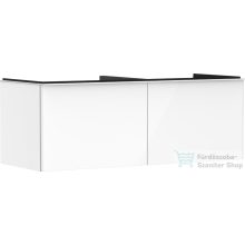   Hansgrohe XELU Q 136x57 cm-es 2 fiókos fali szekrény pulthoz,matt fehér fogantyúval,fényes fehér 54066700