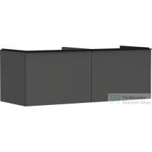   Hansgrohe XELU Q 136x57 cm-es 2 fiókos fali szekrény pulthoz,matt fekete fogantyúval,matt gyémántszürke 54067670