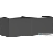   Hansgrohe XELU Q 136x57 cm-es 2 fiókos fali szekrény pulthoz,matt fehér fogantyúval,matt gyémántszürke 54067700