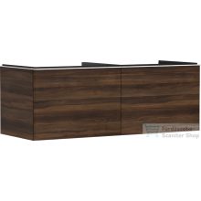   Hansgrohe XELU Q 136x57 cm-es 2 fiókos fali szekrény pulthoz,matt fehér fogantyúval,sötét dió 54069700