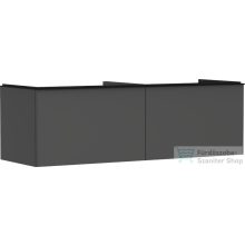   Hansgrohe XELU Q 156x57 cm-es 2 fiókos fali szekrény pulthoz,matt fekete fogantyúval,matt gyémántszürke 54071670