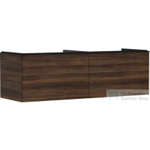   Hansgrohe XELU Q 156x57 cm-es 2 fiókos fali szekrény pulthoz,matt fekete fogantyúval,sötét dió 54073670