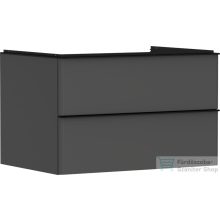   Hansgrohe XELU Q 78x57 cm-es 2 fiókos fali szekrény pulthoz,matt fekete fogantyúval,matt gyémántszürke 54075670