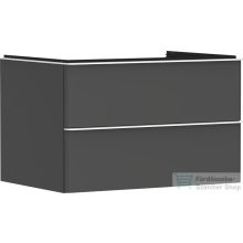   Hansgrohe XELU Q 78x57 cm-es 2 fiókos fali szekrény pulthoz,matt fehér fogantyúval,matt gyémántszürke 54075700