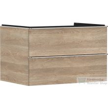   Hansgrohe XELU Q 78x57 cm-es 2 fiókos fali szekrény pulthoz,króm fogantyúval,természetes tölgy 54076000