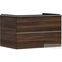   Hansgrohe XELU Q 78x57 cm-es 2 fiókos fali szekrény pulthoz,króm fogantyúval,sötét dió 54077000