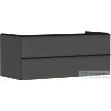   Hansgrohe XELU Q 118x57 cm-es 2 fiókos fali szekrény pulthoz,matt fekete fogantyúval,matt gyémántszürke 54083670