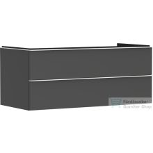   Hansgrohe XELU Q 118x57 cm-es 2 fiókos fali szekrény pulthoz,matt fehér fogantyúval,matt gyémántszürke 54083700