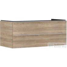   Hansgrohe XELU Q 118x57 cm-es 2 fiókos fali szekrény pulthoz,matt fehér fogantyúval,természetes tölgy 54084700