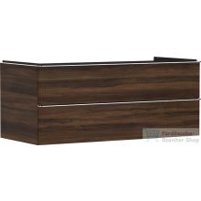   Hansgrohe XELU Q 118x57 cm-es 2 fiókos fali szekrény pulthoz,króm fogantyúval,sötét dió 54085000