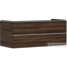   Hansgrohe XELU Q 118x57 cm-es 2 fiókos fali szekrény pulthoz,matt fehér fogantyúval,sötét dió 54085700