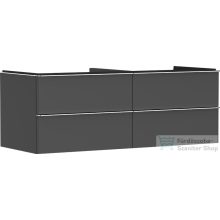   Hansgrohe XELU Q 136x57 cm-es 4 fiókos fali szekrény mosdópulthoz,króm fogantyúval,matt gyémántszürke 54087000