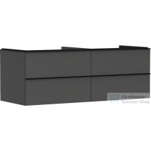   Hansgrohe XELU Q 136x57 cm-es 4 fiókos fali szekrény mosdópulthoz,matt fekete fogantyúval,matt gyémántszürke 54087670