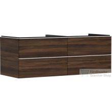   Hansgrohe XELU Q 136x57 cm-es 4 fiókos fali szekrény mosdópulthoz,matt fehér fogantyúval,sötét dió 54089700