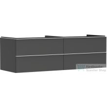   Hansgrohe XELU Q 156x57 cm-es 4 fiókos fali szekrény mosdópulthoz,matt fehér fogantyúval,matt gyémántszürke 54091700