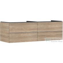   Hansgrohe XELU Q 156x57 cm-es 4 fiókos fali szekrény mosdópulthoz,króm fogantyúval,természetes tölgy 54092000