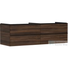   Hansgrohe XELU Q 156x57 cm-es 4 fiókos fali szekrény mosdópulthoz,matt fekete fogantyúval,sötét dió 54093670