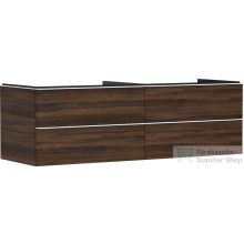   Hansgrohe XELU Q 156x57 cm-es 4 fiókos fali szekrény mosdópulthoz,matt fehér fogantyúval,sötét dió 54093700