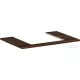 Hansgrohe Xelu Q 78x55 cm-es pult Xelu szekrényhez középső kivágással,sötét dió 54094630