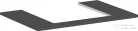 Hansgrohe Xelu Q 78x55 cm-es pult Xelu szekrényhez középső kivágással,matt gyémántszürke 54094910