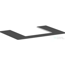   Hansgrohe Xelu Q 78x55 cm-es pult Xelu szekrényhez középső kivágással,matt gyémántszürke 54094910