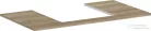 Hansgrohe Xelu Q 98x55 cm-es pult Xelu szekrényhez középső kivágással,természetes tölgy 54095230
