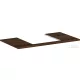 Hansgrohe Xelu Q 98x55 cm-es pult Xelu szekrényhez középső kivágással,sötét dió 54095630