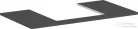 Hansgrohe Xelu Q 98x55 cm-es pult Xelu szekrényhez középső kivágással,matt gyémántszürke 54095910