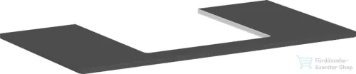 Hansgrohe Xelu Q 98x55 cm-es pult Xelu szekrényhez középső kivágással,matt gyémántszürke 54095910
