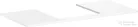 Hansgrohe Xelu Q 118x55 cm-es pult Xelu szekrényhez,50x48 cm-es mosdóhoz,középső kivágással,fényes fehér 54096050