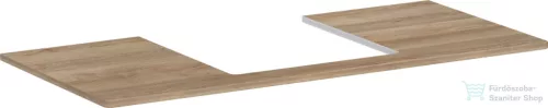 Hansgrohe Xelu Q 118x55 cm-es pult Xelu szekrényhez,50x48 cm-es mosdóhoz,középső kivágással,természetes tölgy 54096230