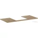 Hansgrohe Xelu Q 118x55 cm-es pult Xelu szekrényhez,50x48 cm-es mosdóhoz,középső kivágással,természetes tölgy 54096230
