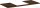 Hansgrohe Xelu Q 118x55 cm-es pult Xelu szekrényhez,50x48 cm-es mosdóhoz,középső kivágással,sötét dió 54096630