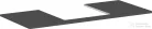 Hansgrohe Xelu Q 118x55 cm-es pult Xelu szekrényhez,50x48 cm-es mosdóhoz,középső kivágással,matt gyémántszürke 54096910