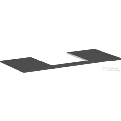   Hansgrohe Xelu Q 118x55 cm-es pult Xelu szekrényhez,50x48 cm-es mosdóhoz,középső kivágással,matt gyémántszürke 54096910