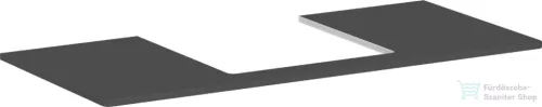 Hansgrohe Xelu Q 118x55 cm-es pult Xelu szekrényhez,50x48 cm-es mosdóhoz,középső kivágással,matt gyémántszürke 54096910