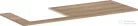 Hansgrohe Xelu Q 136x55 cm-es pult Xelu szekrényhez bal oldali kivágással,természetes tölgy 54097230